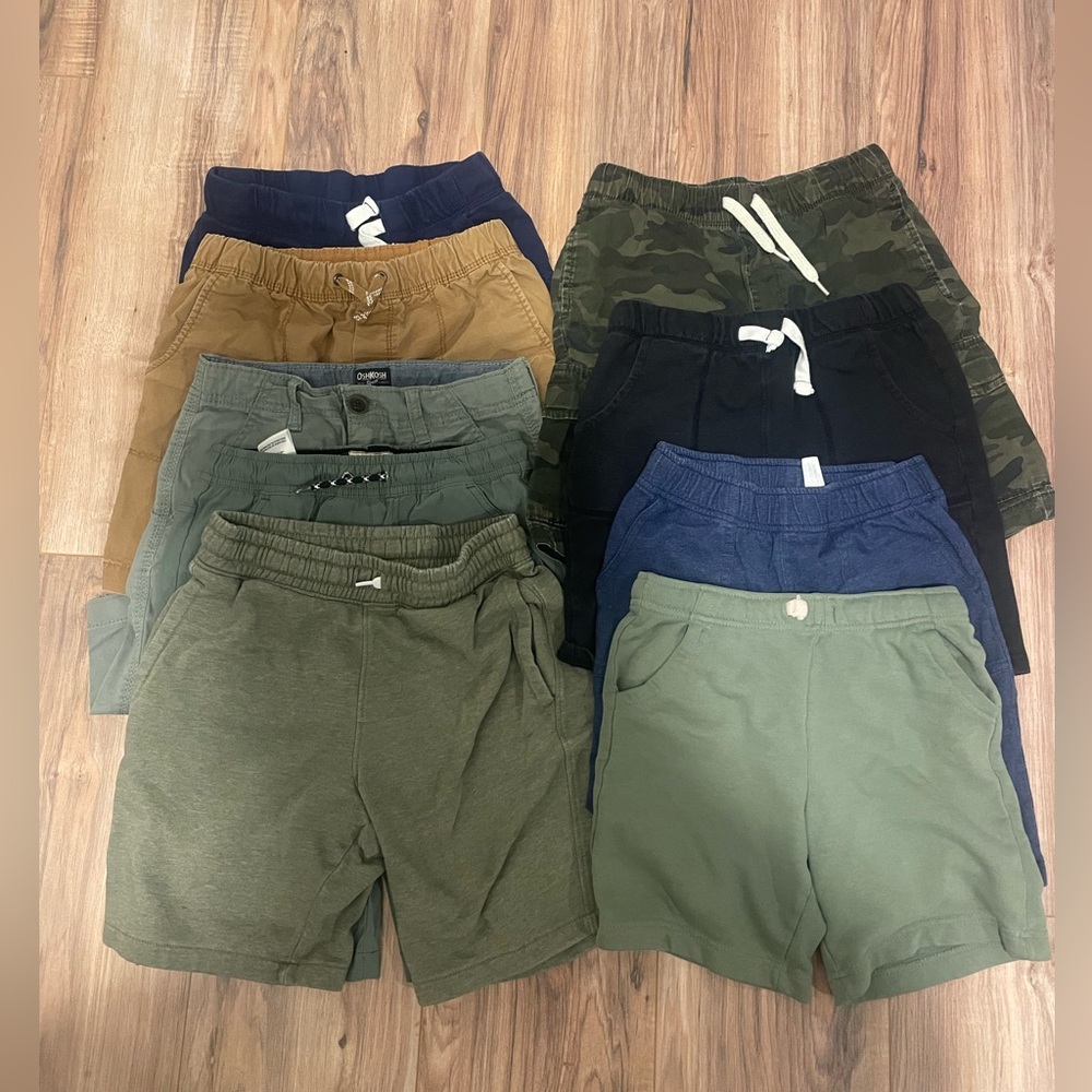 Bundle-Multiple Brands Boys Assorted Shorts in Green, Navy, Black, Tan